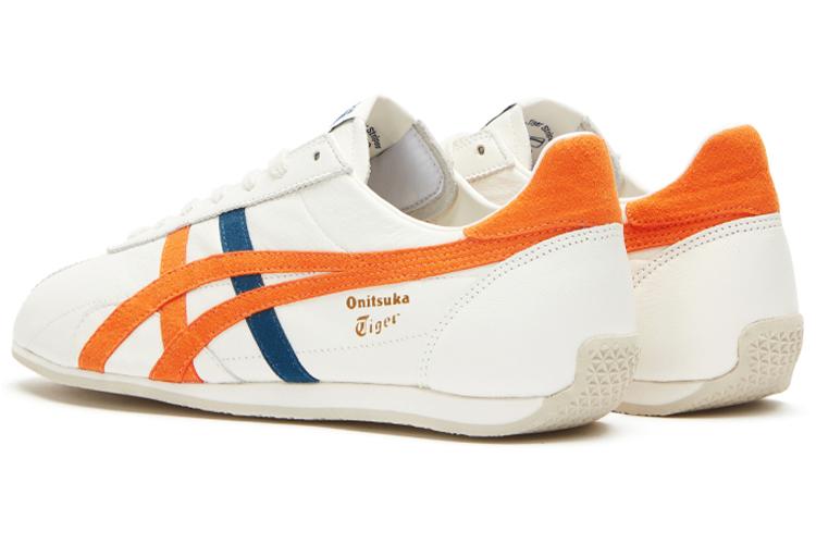 Кеды унисекс Onitsuka Tiger Runspark белые, оранжевые, синие, 39 EU