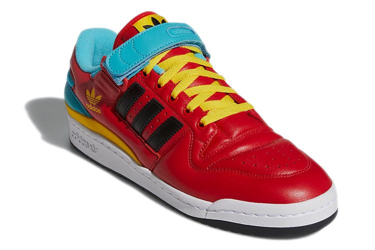 Кеды унисекс Adidas Forum Low Cartman, красные-синие, 41 1/3 EU