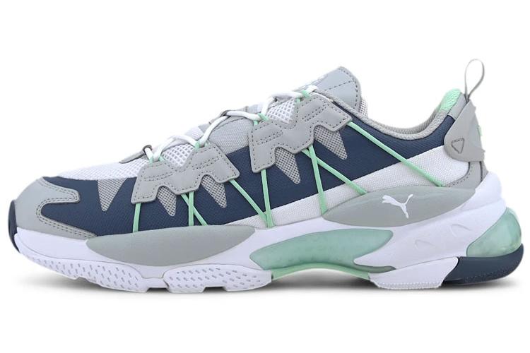 Кроссовки унисекс PUMA Lqdcell Omega Striped Kit серые, зеленые, 43 EU