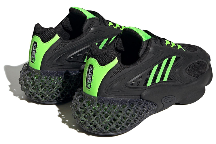 Кроссовки унисекс Adidas 4D Krazed черные/зеленые, 35 2/3 EU