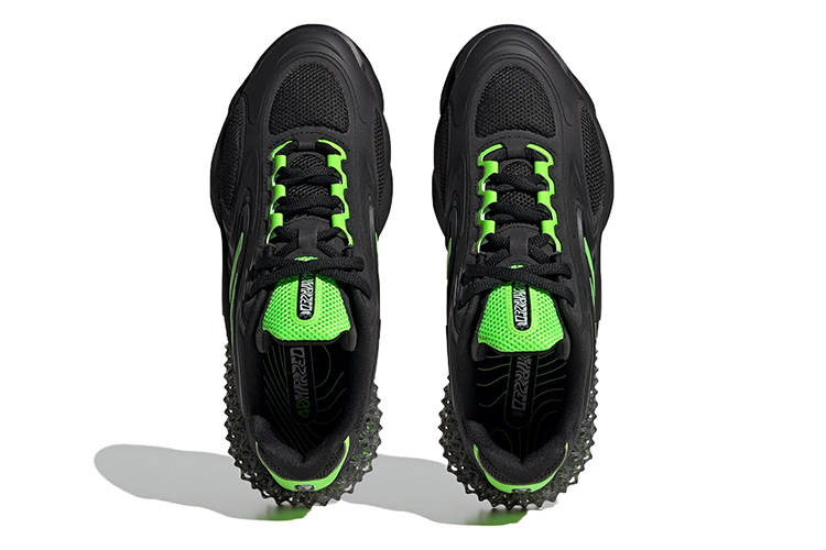 Кроссовки унисекс Adidas 4D Krazed черные/зеленые, 35 2/3 EU