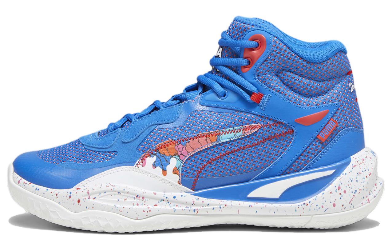 Кроссовки унисекс PUMA Playmaker Pro Mid Dylan синие, красные