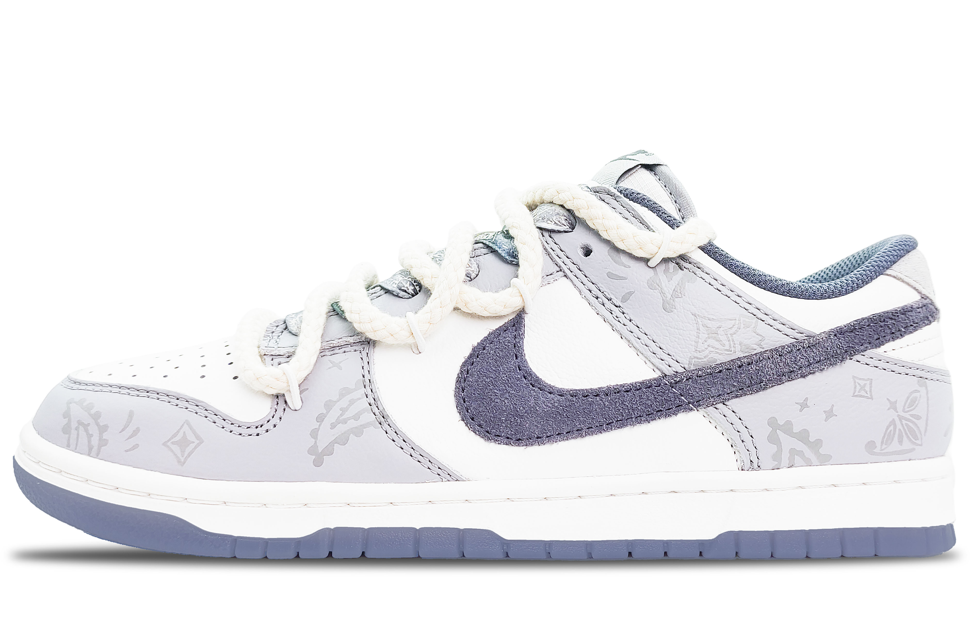 Кроссовки мужские Nike Dunk Slip-Resistant Low-Top белые/серые, 44.5 EU