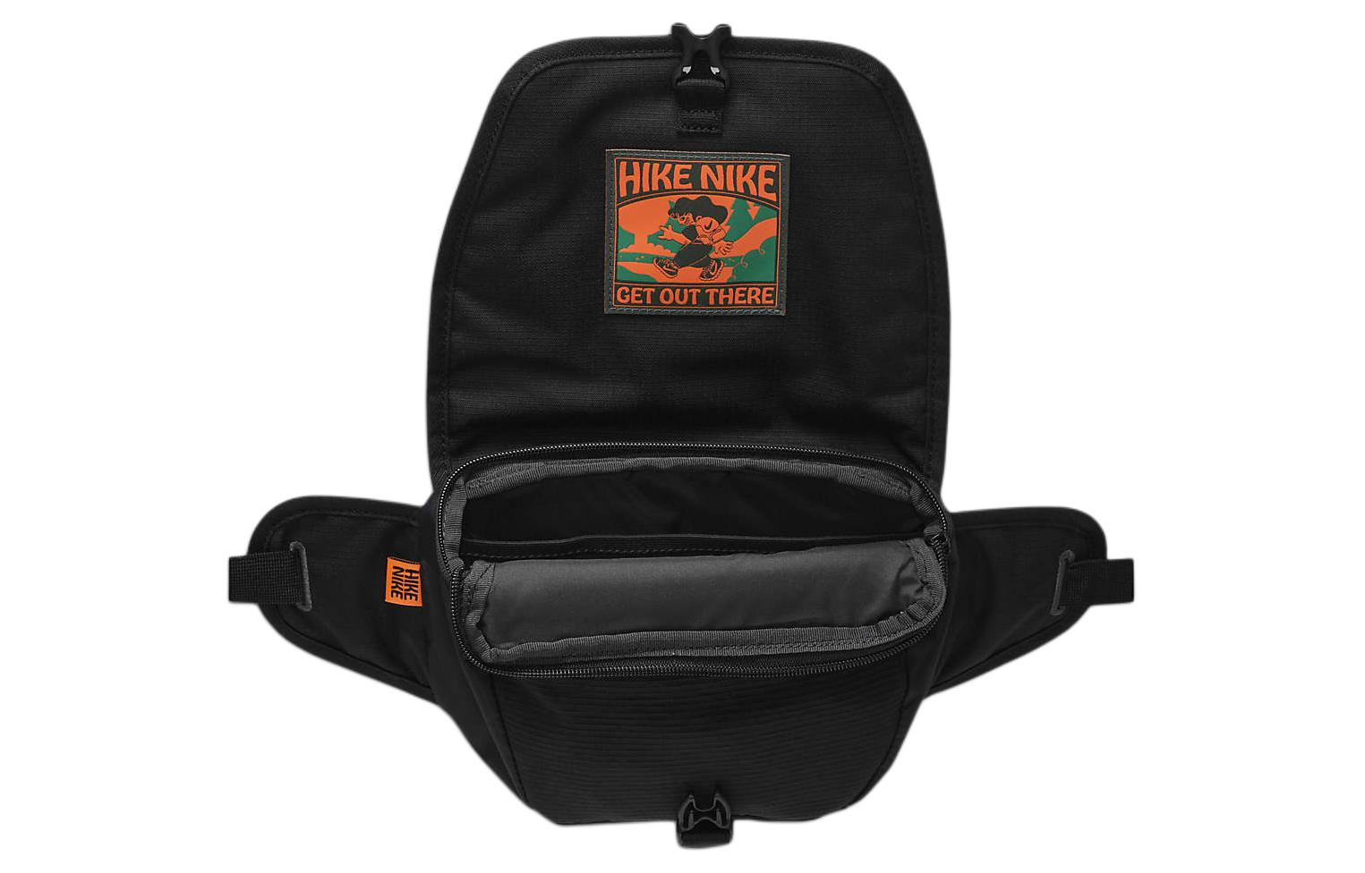 Сумка унисекс Nike Fabric Fanny Pack Regular черная и оранжевая