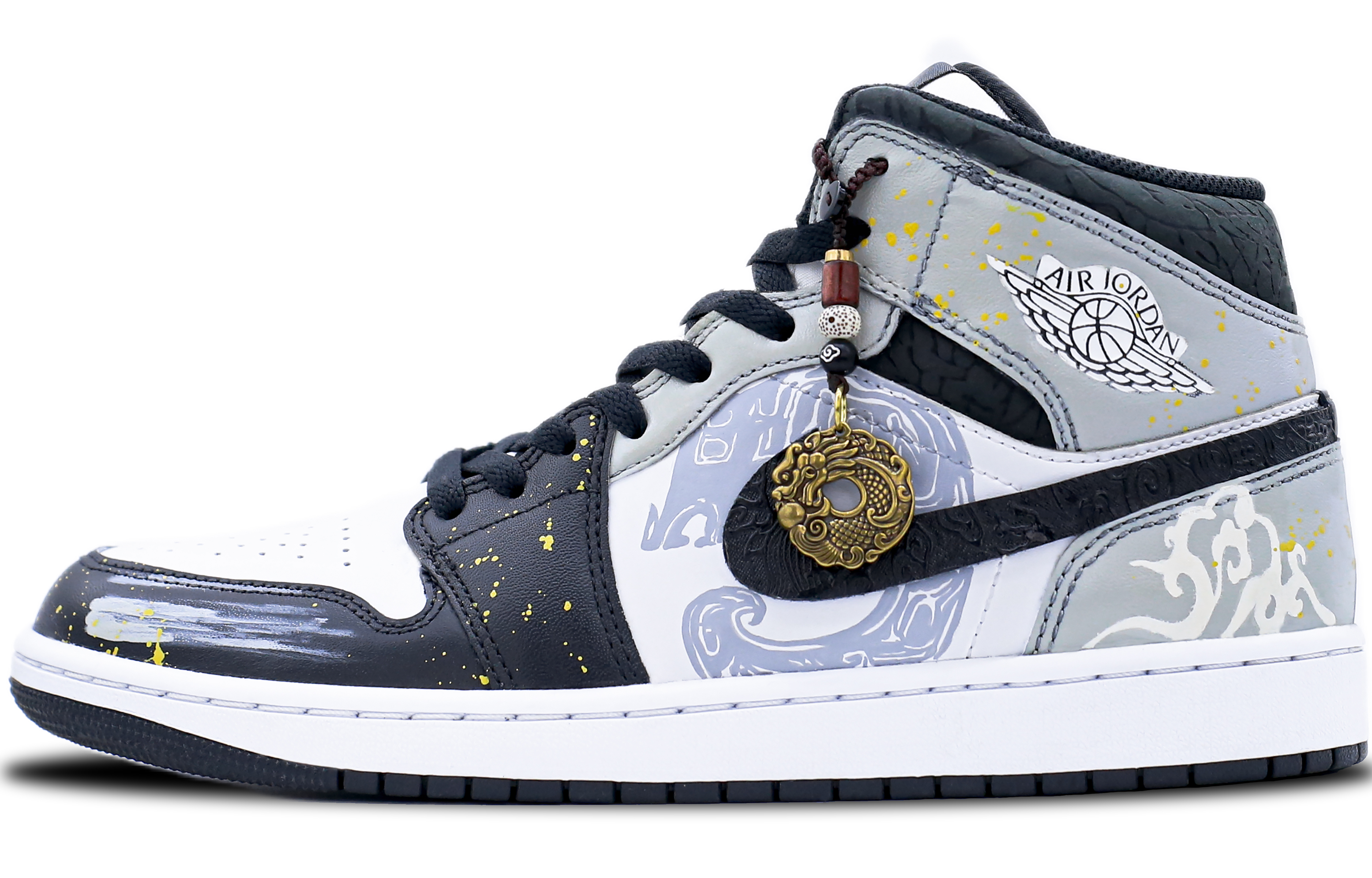 Кроссовки мужские Jordan Air Jordan 1 Mid черные, 41 EU