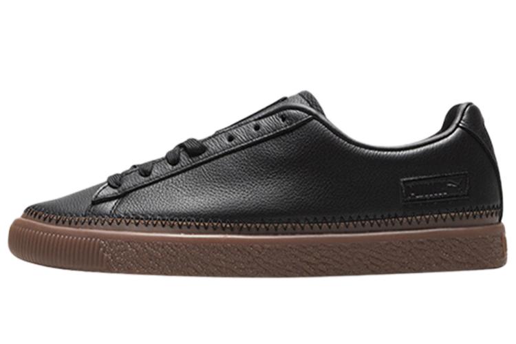 Кроссовки унисекс PUMA Basket Stitched Low Top черные, коричневые, 35.5 EU