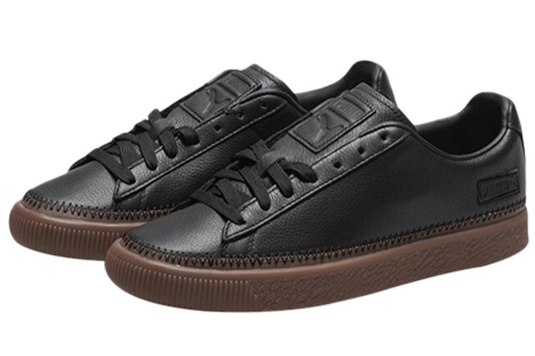 Кроссовки унисекс PUMA Basket Stitched Low Top черные, коричневые, 35.5 EU