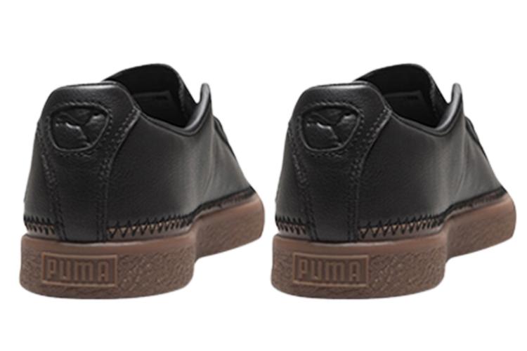 Кроссовки унисекс PUMA Basket Stitched Low Top черные, коричневые, 35.5 EU
