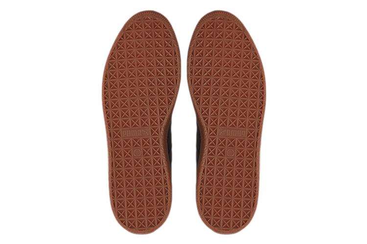 Кроссовки унисекс PUMA Basket Stitched Low Top черные, коричневые, 35.5 EU