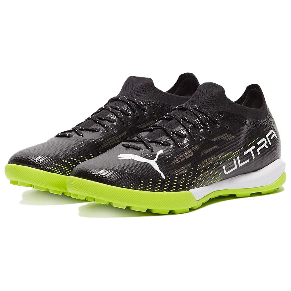 Футбольные бутсы мужские PUMA Ultra 1.3 AG черные, зеленые, белые, 42.5 EU