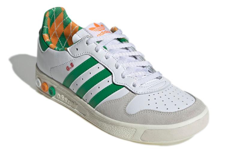 Кроссовки мужские Adidas Grand Slam белые зелёные золотые, 40 2/3 EU