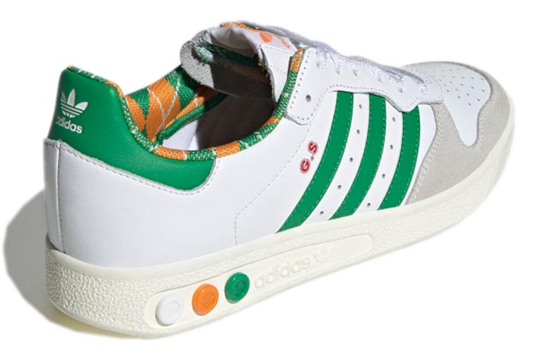 Кроссовки мужские Adidas Grand Slam белые зелёные золотые, 40 2/3 EU