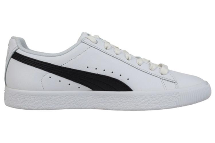 Спортивные кеды мужские PUMA Clyde Core Foil белые, черные, золотые, 38 EU