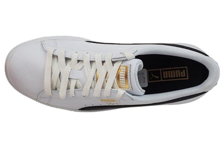 Спортивные кеды мужские PUMA Clyde Core Foil белые, черные, золотые, 38 EU