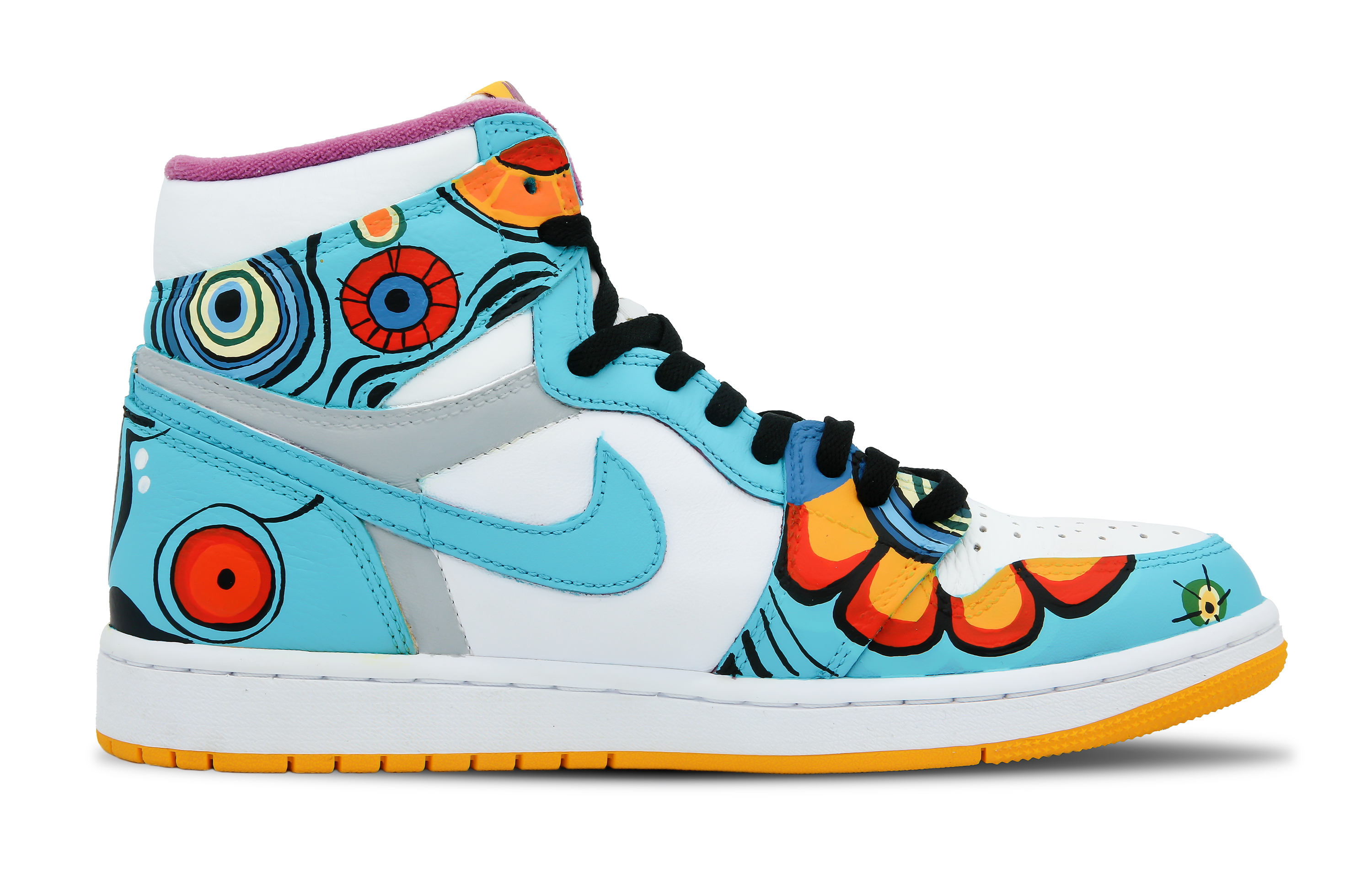 Кеды унисекс Jordan Air Jordan 1 High-Top синий, красный, 42.5 EU