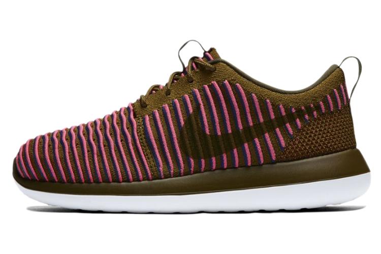 Кроссовки женские Nike Roshe Two Flyknit, оливковые