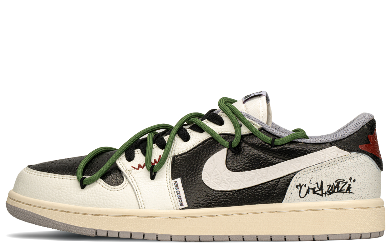 Кроссовки унисекс Jordan Air Jordan 1 Low Top черные, 43 EU