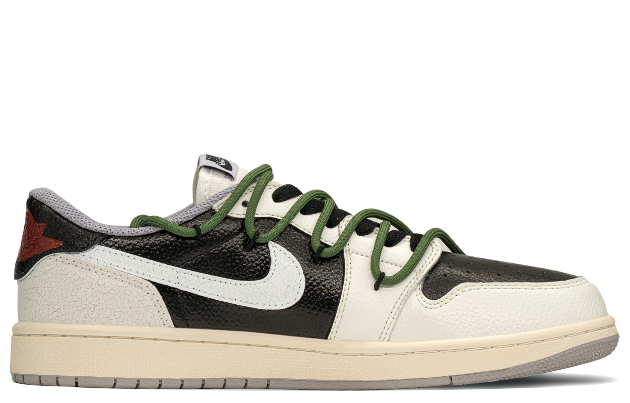 Кроссовки унисекс Jordan Air Jordan 1 Low Top черные, 43 EU