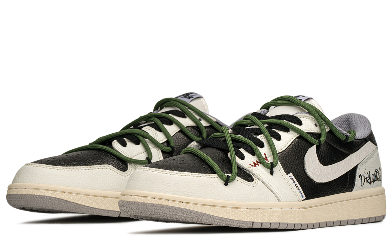 Кроссовки унисекс Jordan Air Jordan 1 Low Top черные, 43 EU