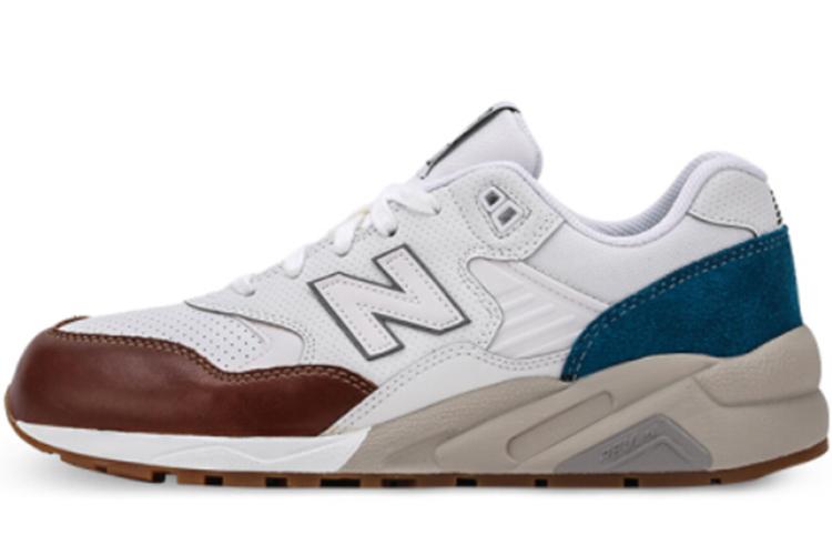 Кроссовки унисекс New Balance 580 D белые, синие, коричневые, 42.5 EU