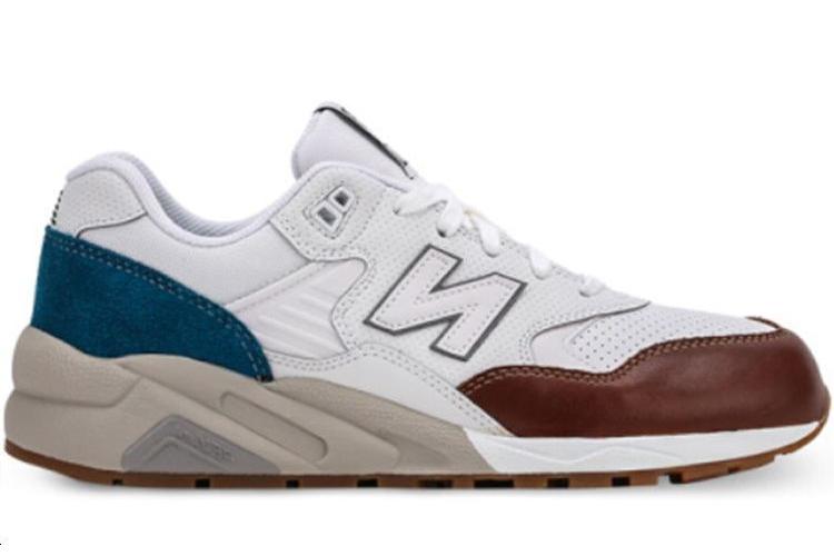 Кроссовки унисекс New Balance 580 D белые, синие, коричневые, 42.5 EU