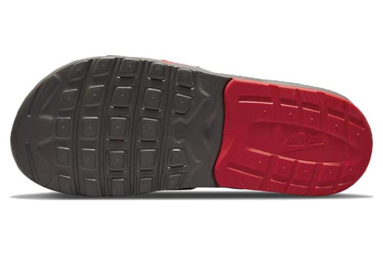 Шлепанцы женские Nike Air Max Camden Slide flat pewter siren red, 38.5 EU