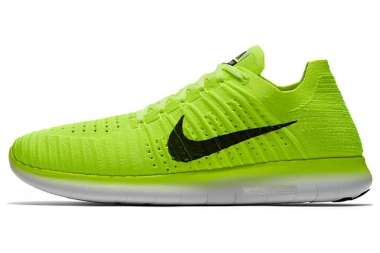 Беговые кроссовки мужские Nike Free RN Flyknit зеленые