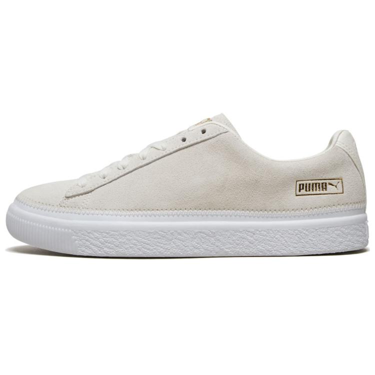 Кроссовки унисекс PUMA Suede Trim Retro Low Tops кремово-белые, 36 EU
