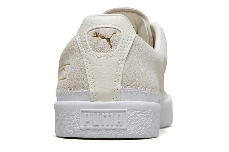 Кроссовки унисекс PUMA Suede Trim Retro Low Tops кремово-белые, 36 EU