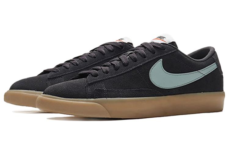 Кроссовки мужские Nike Blazer Low Suede 'Gridiron', черные-голубые, 46 EU