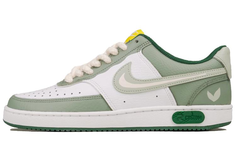 Спортивные кеды женские Nike Court Vision 1 RISK белые и зелёные, 38 EU