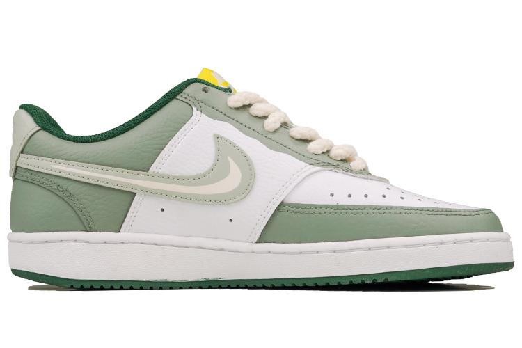 Спортивные кеды женские Nike Court Vision 1 RISK белые и зелёные, 38 EU