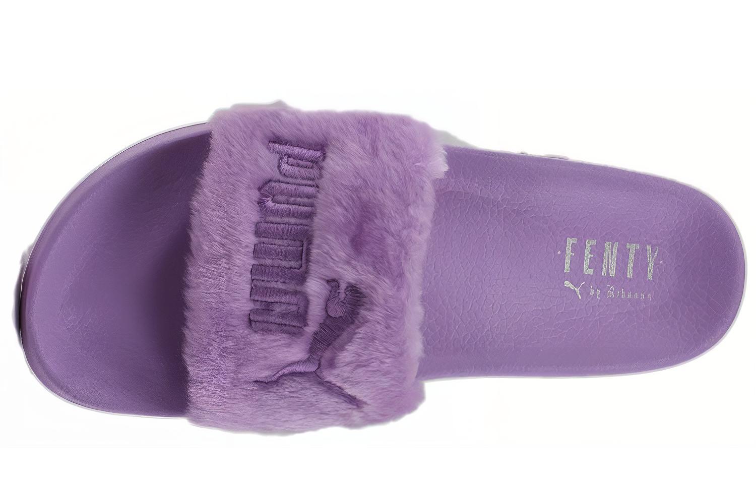 Шлепанцы мужские PUMA Fenty X PUMA Fur Slide фиолетовые, 43 EU