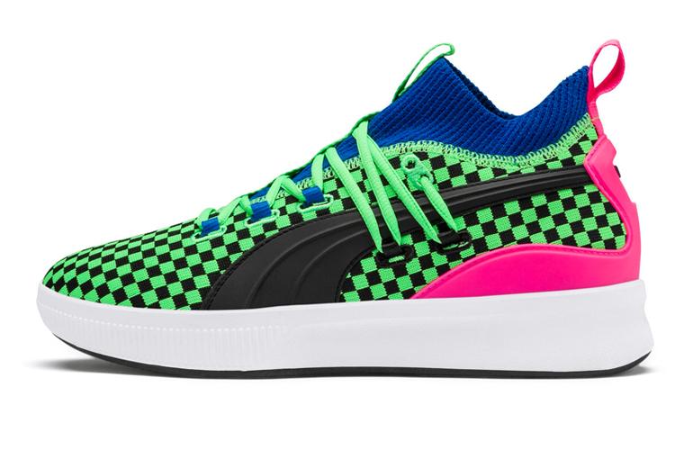 Кроссовки мужские PUMA Clyde Court Disrupt Summertime зеленые-черные, 42.5 EU