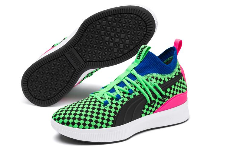Кроссовки мужские PUMA Clyde Court Disrupt Summertime зеленые-черные, 42.5 EU