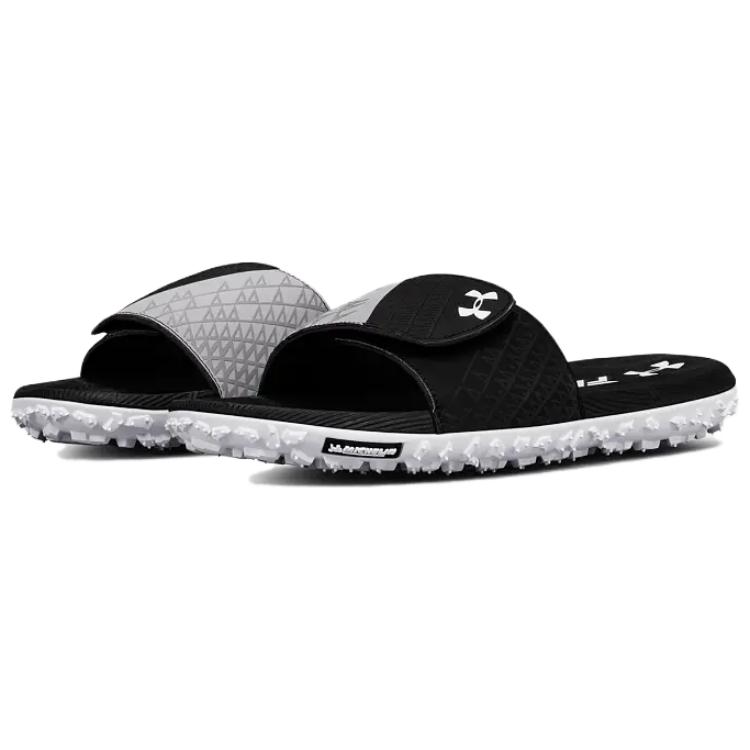 Шлепанцы мужские Under Armour Fat Tire черные/серые, 40 EU