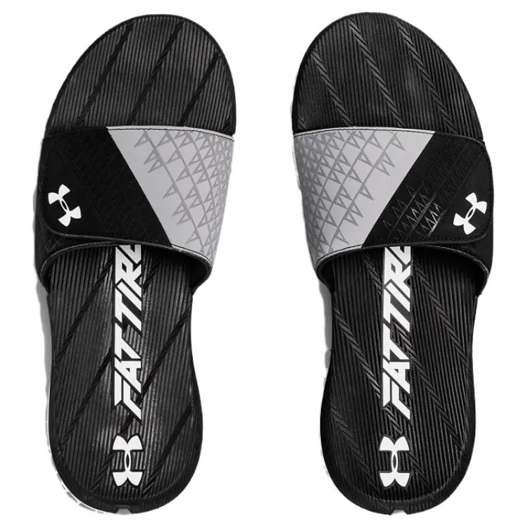 Шлепанцы мужские Under Armour Fat Tire черные/серые, 40 EU
