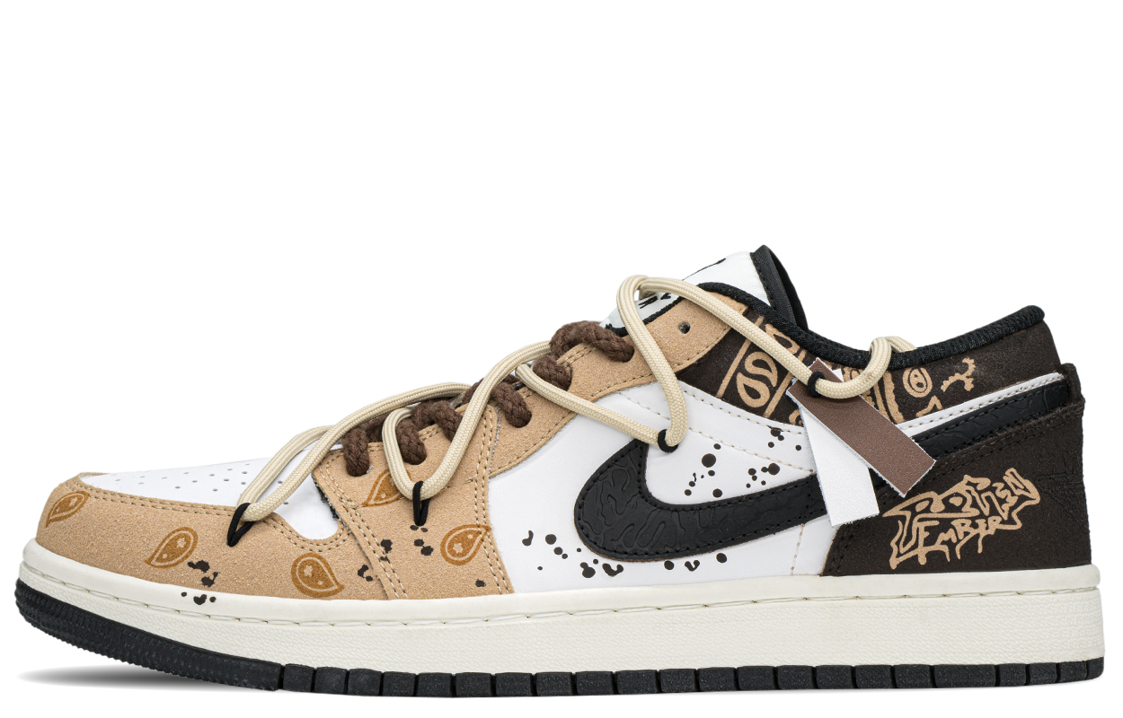 Кеды мужские Jordan Air Jordan 1 Low Top Vintage, khaki brown, 40.5 EU