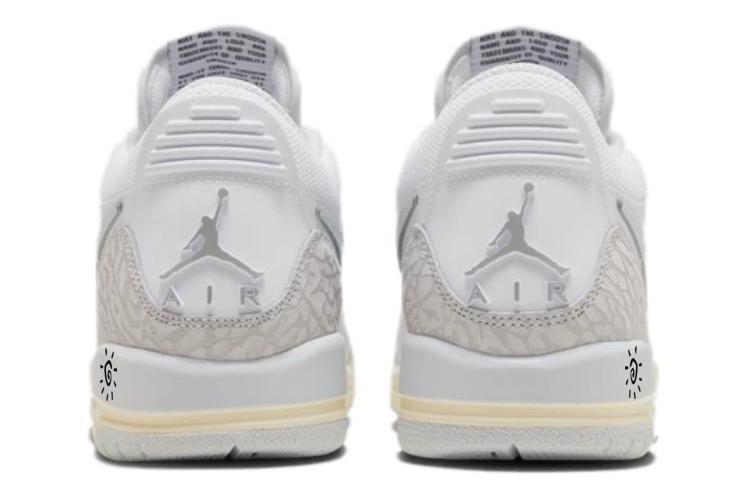 Высокие баскетбольные кроссовки женские Jordan Legacy 312 Vintage серебристо-белые, 39 EU