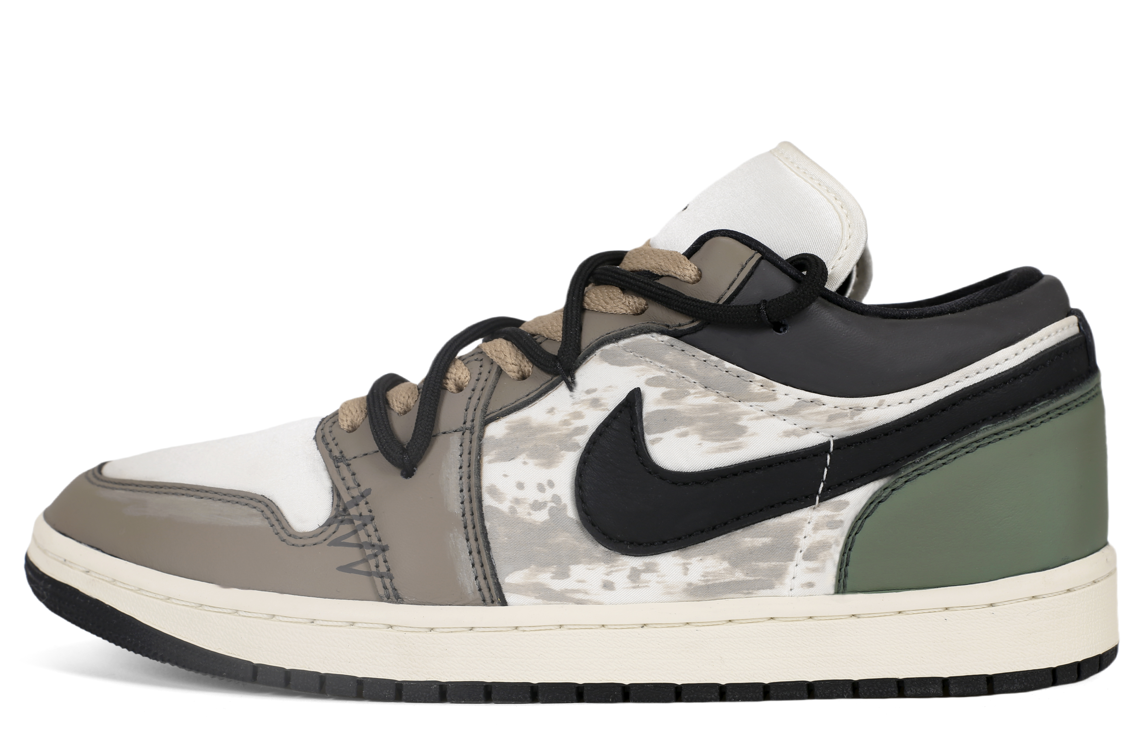 Кроссовки унисекс Jordan Air Jordan 1 Low-Top белые и коричневые