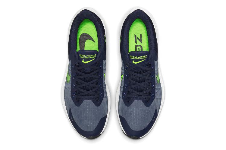 Кроссовки мужские Nike Zoom Winflo 8 Midnight Navy Volt, 43 EU