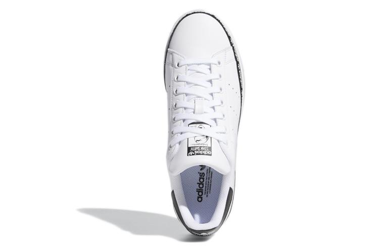 Кеды женские Adidas Originals Stan Smith Branding Strip белые-черные, 38 2/3 EU