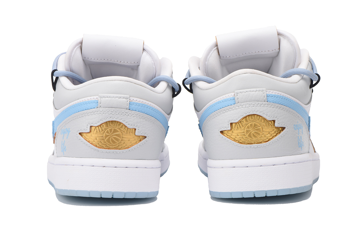 Кеды мужские Jordan Air Jordan 1 Low-Top серо-голубые, 44 EU