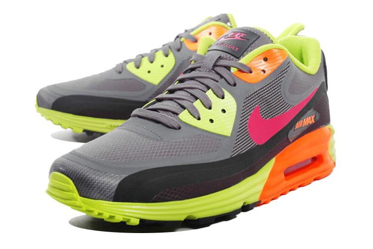 Кроссовки мужские Nike Air Max Lunar90 Low Top серые/зеленые, 44 EU