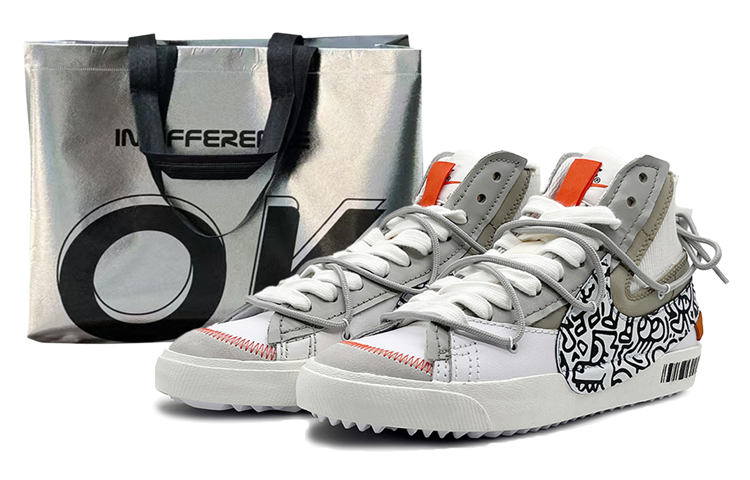 Кеды унисекс Nike Blazer '77 Jumbo белый и черный