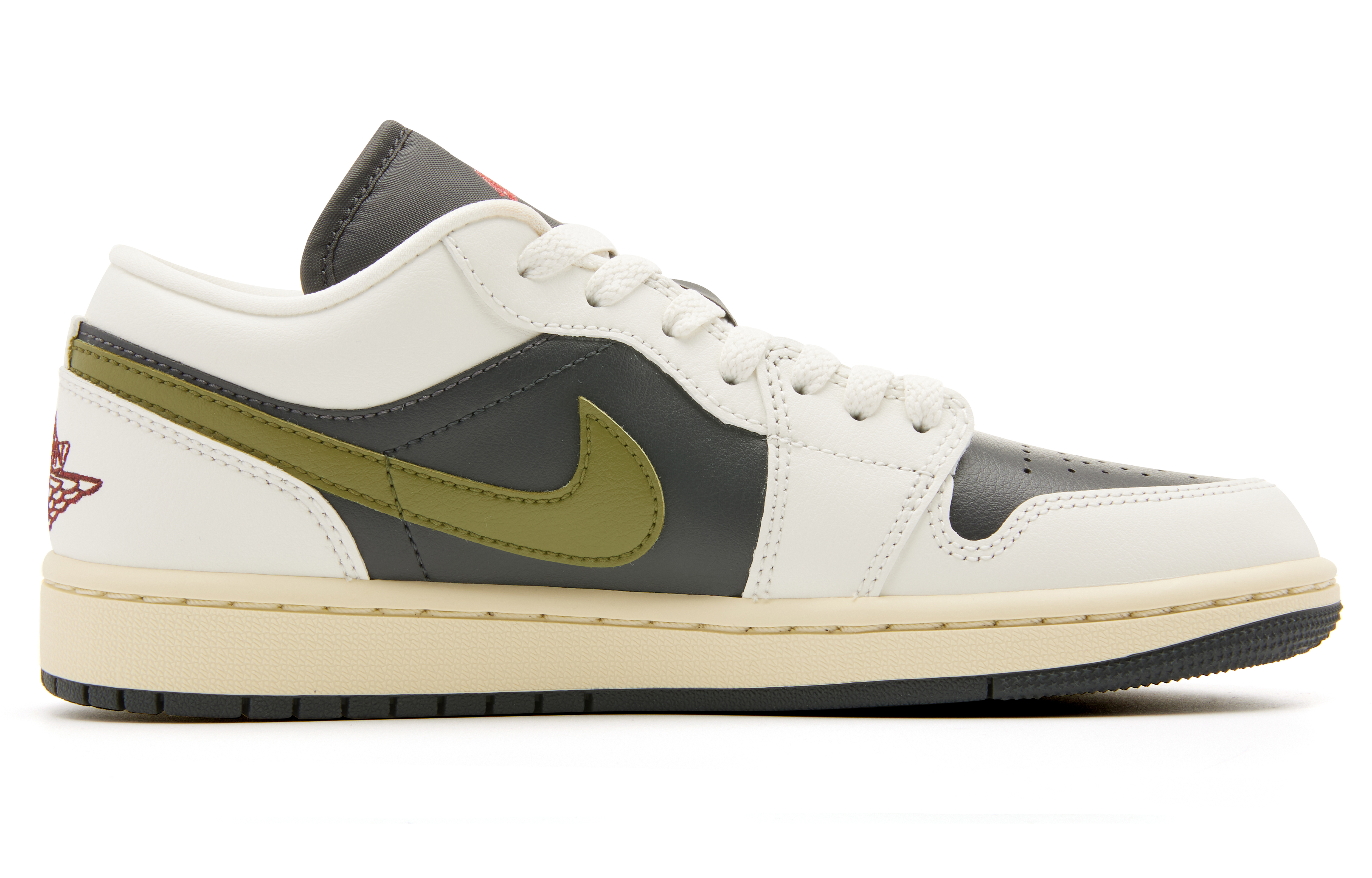 Кеды женские Jordan Air Jordan 1 Low черно-зелёные, 37.5 EU