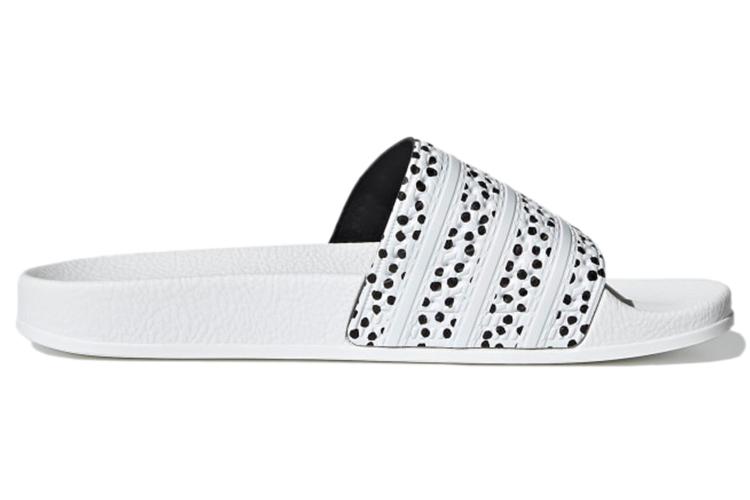 Шлепанцы женские Adidas Adilette бело-черные, 35 2/3 EU