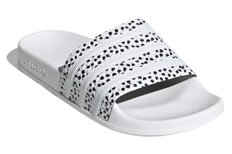 Шлепанцы женские Adidas Adilette бело-черные, 35 2/3 EU