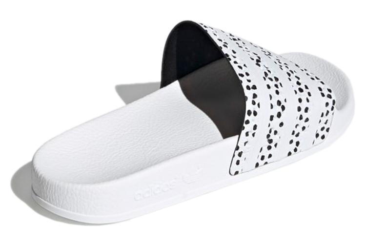 Шлепанцы женские Adidas Adilette бело-черные, 35 2/3 EU