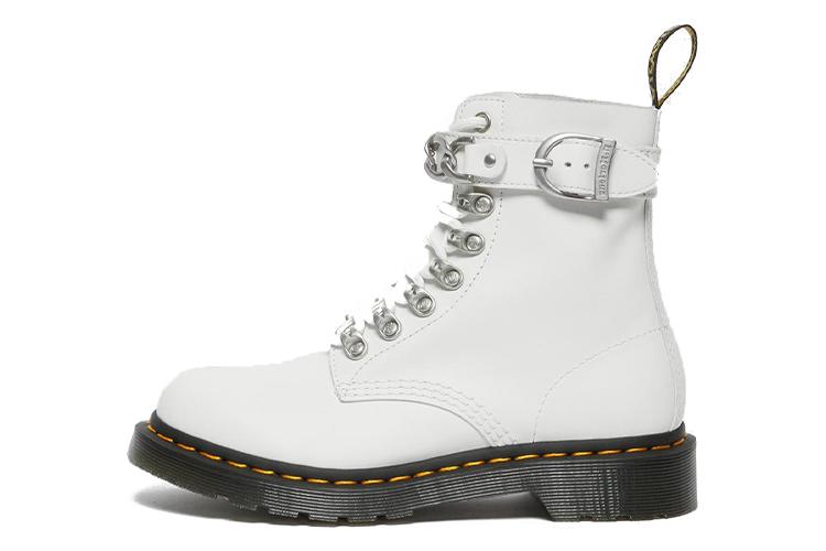 Ботинки женские Dr. Martens 1460 Pascal Chain Leather белые, 36 EU